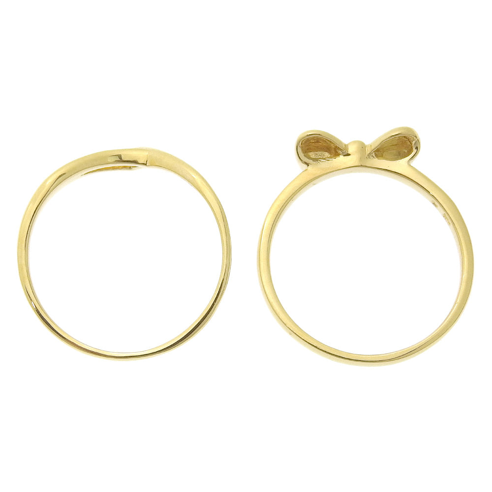 MIKIMOTO Ring K18 yellow gold gold Two set Women Used Authentic