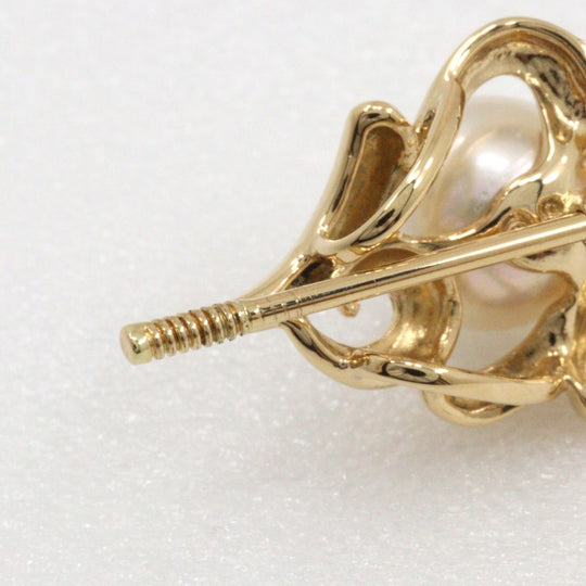 TASAKI Brooch K18 Yellow Gold, Pearl gold Necklace top Pearl Women Used Authentic