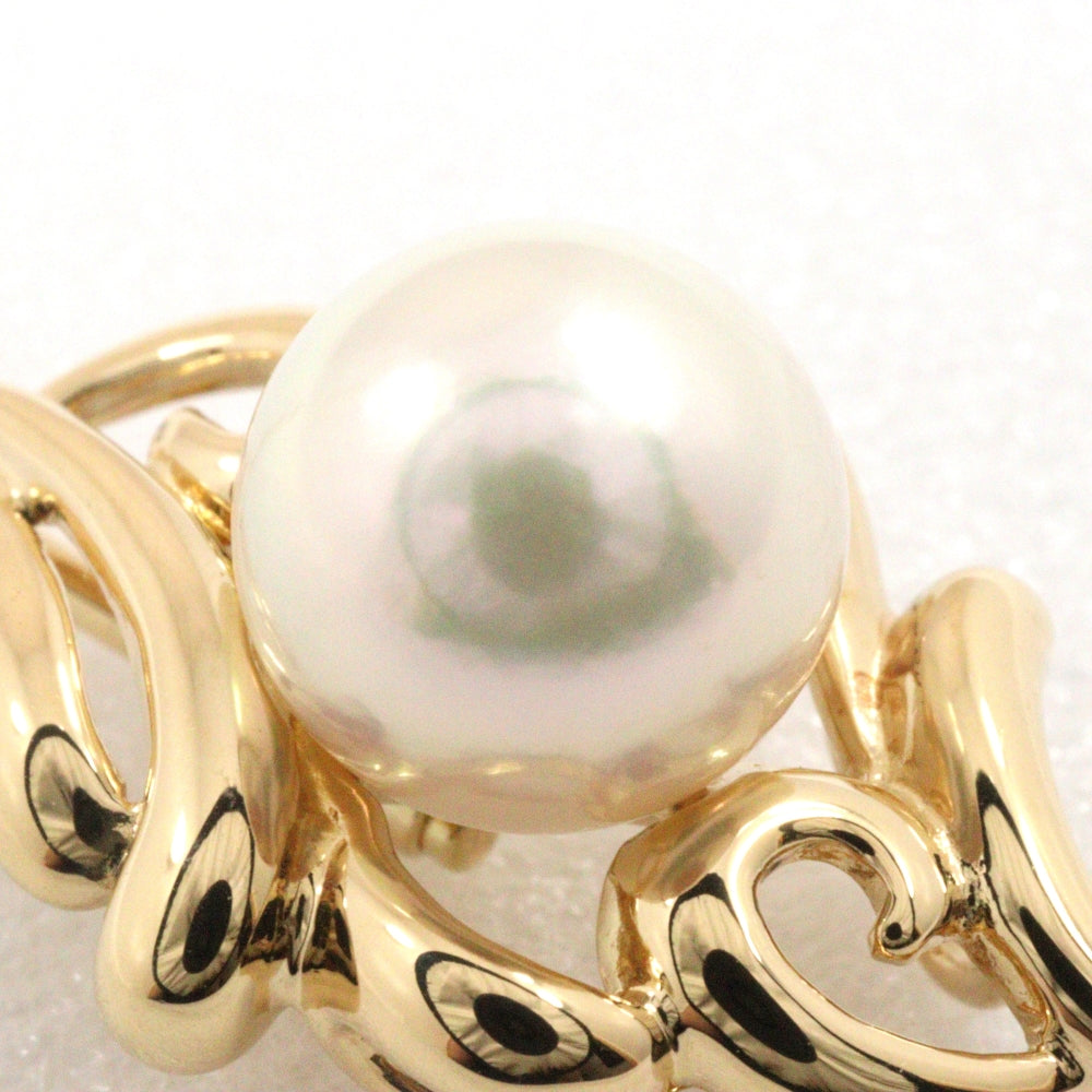 TASAKI Brooch K18 Yellow Gold, Pearl gold Necklace top Pearl Women Used Authentic
