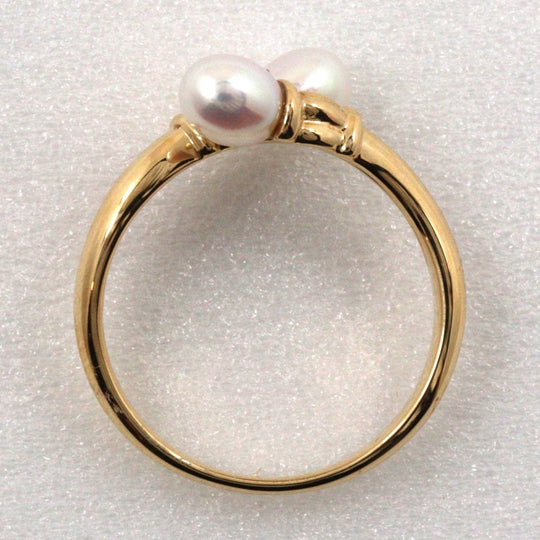 TASAKI Ring K18 Yellow Gold, Pearl gold Women Used Authentic