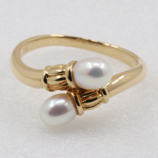 TASAKI Ring K18 Yellow Gold, Pearl gold Women Used Authentic