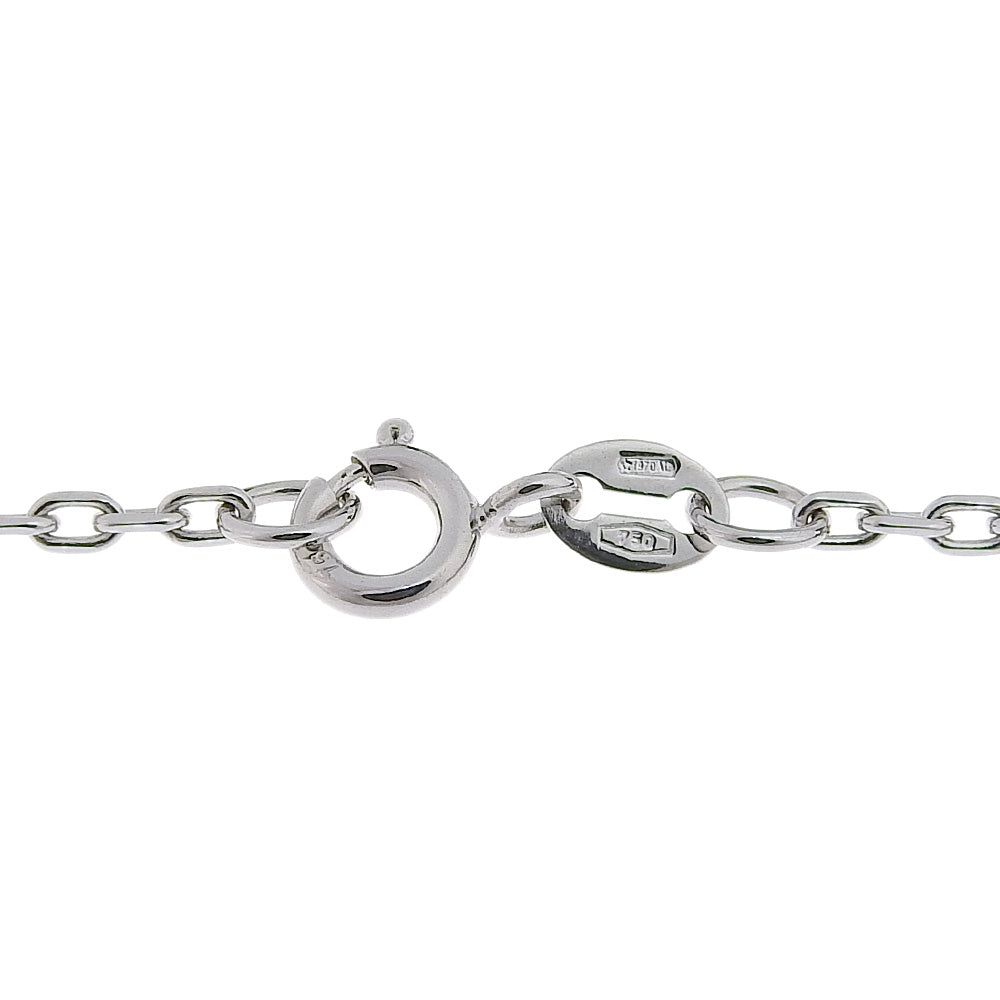 BVLGARI Necklace K18 White Gold, Diamond Silver Crystal of snow Snowflake Women Used Authentic