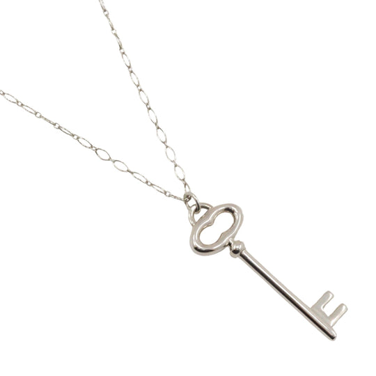 TIFFANY&Co. Necklace Silver925 Silver Key Pendant Women Used Authentic