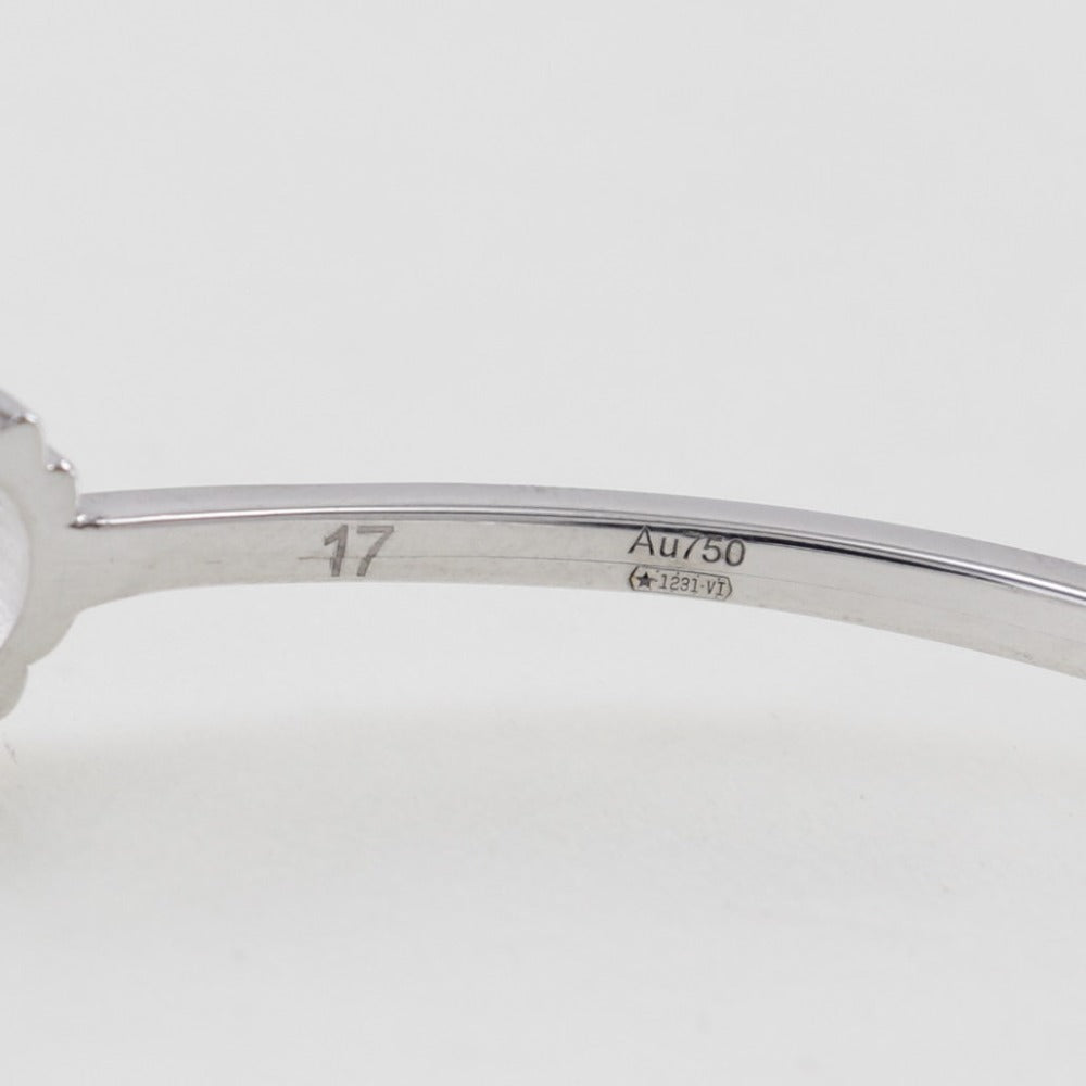 GUCCI Bangle K18 White Gold, Diamond Silver GG running Women 17 Used Authentic