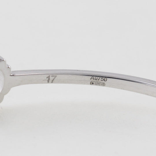 GUCCI Bangle K18 White Gold, Diamond Silver GG running Women 17 Used Authentic