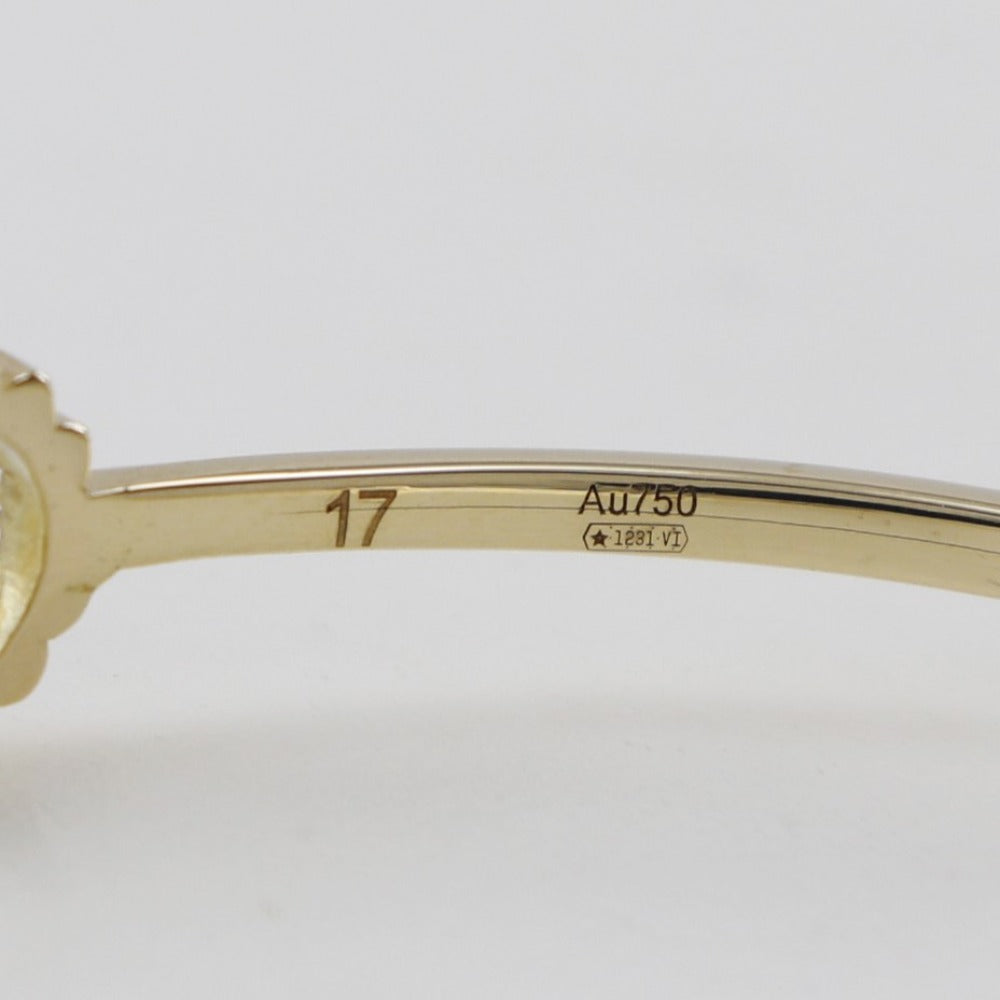 GUCCI Bangle K18 Yellow Gold, Diamond gold GG running Women 17 Used Authentic