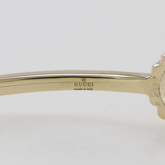 GUCCI Bangle K18 Yellow Gold, Diamond gold GG running Women 17 Used Authentic