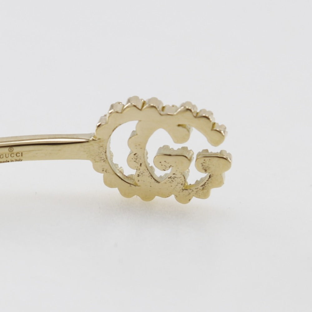 GUCCI Bangle K18 Yellow Gold, Diamond gold GG running Women 17 Used Authentic