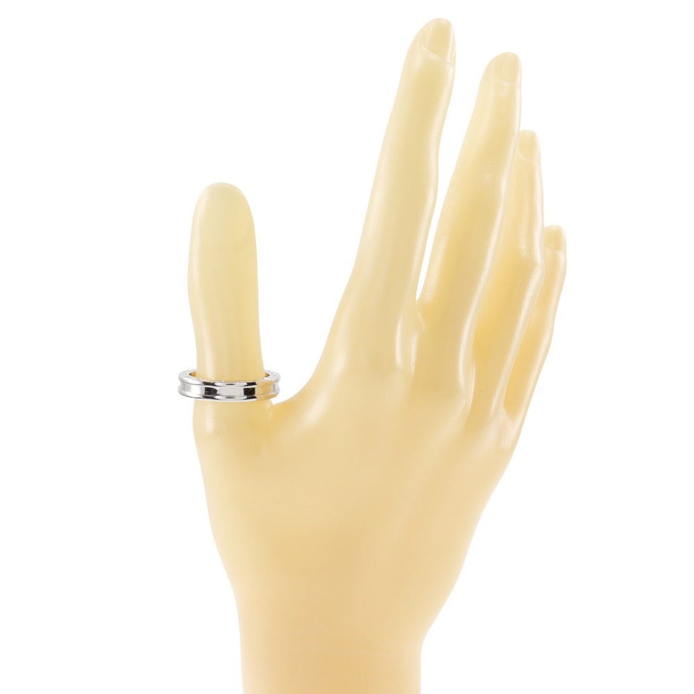 BVLGARI Ring K18 white gold Silver Be zero one B-zero1 mens 62 Used Authentic