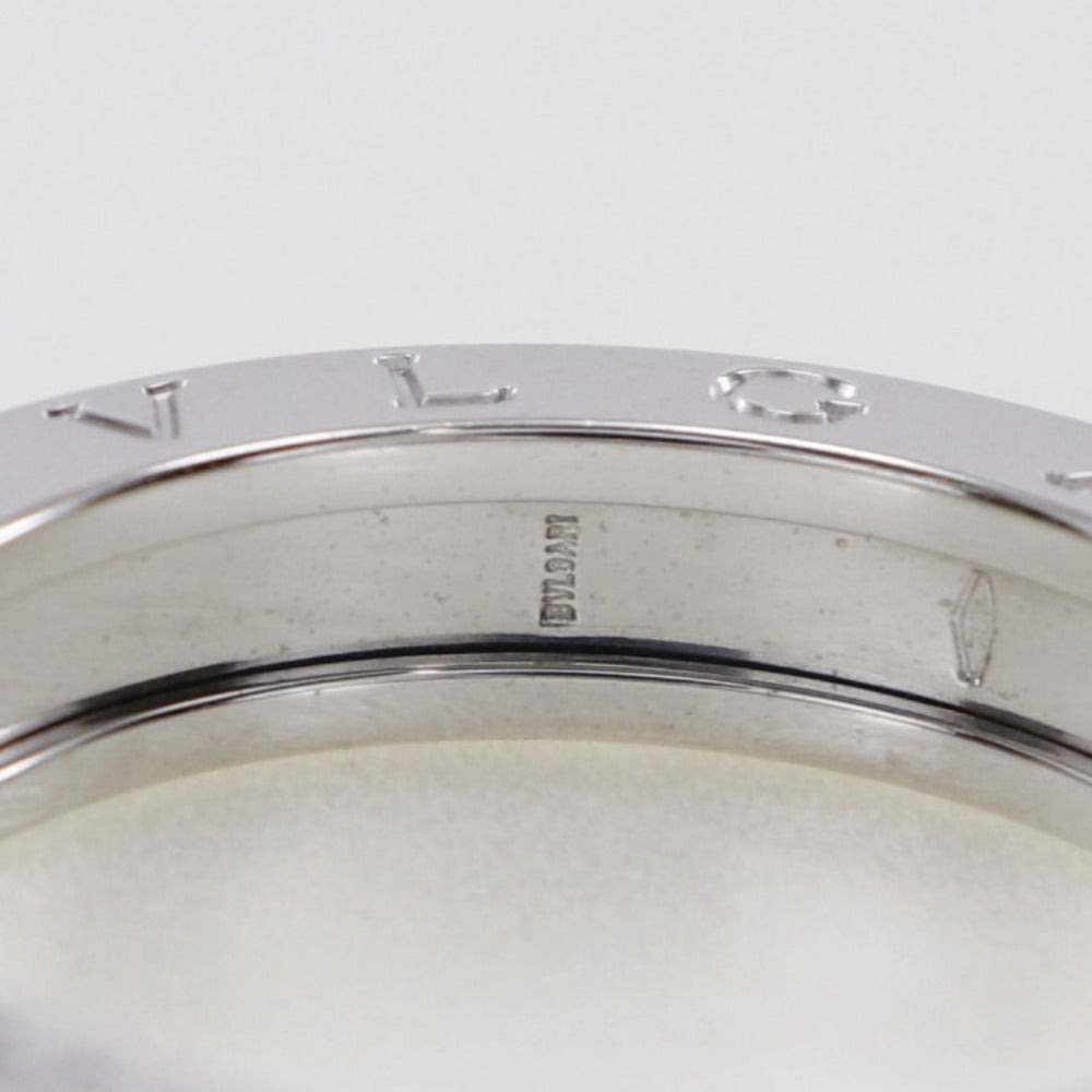 BVLGARI Ring K18 white gold Silver Be zero one B-zero1 mens 62 Used Authentic