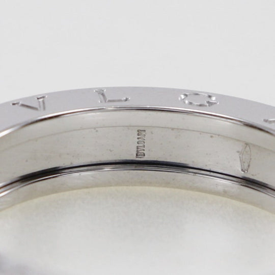 BVLGARI Ring K18 white gold Silver Be zero one B-zero1 mens 62 Used Authentic