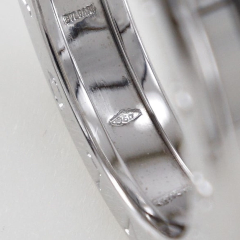 BVLGARI Ring K18 white gold Silver Be zero one B-zero1 mens 62 Used Authentic