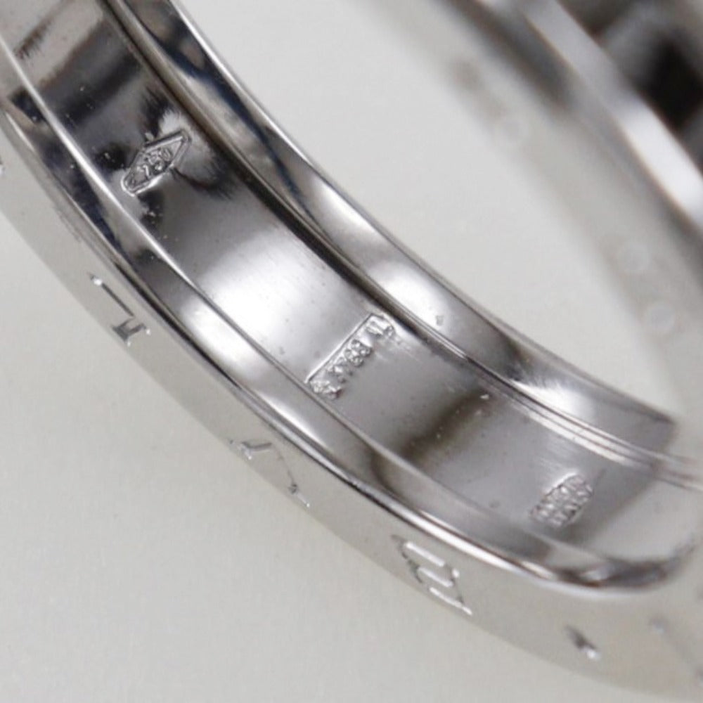 BVLGARI Ring K18 white gold Silver Be zero one B-zero1 mens 62 Used Authentic