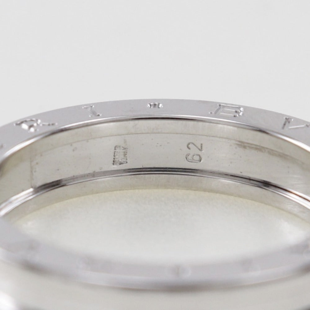 BVLGARI Ring K18 white gold Silver Be zero one B-zero1 mens 62 Used Authentic