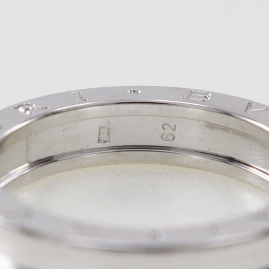 BVLGARI Ring K18 white gold Silver Be zero one B-zero1 mens 62 Used Authentic