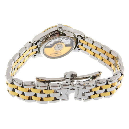 LONGINES Watches Mechanical Automatic L4.274.3 Stainless Steel gold cal.592.2 Combi Back Schedule White dial Women Used Authentic
