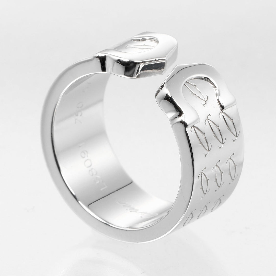CARTIER Ring K18 white gold White gold Christmas 2000 2C Happy Birthday Women Used Authentic