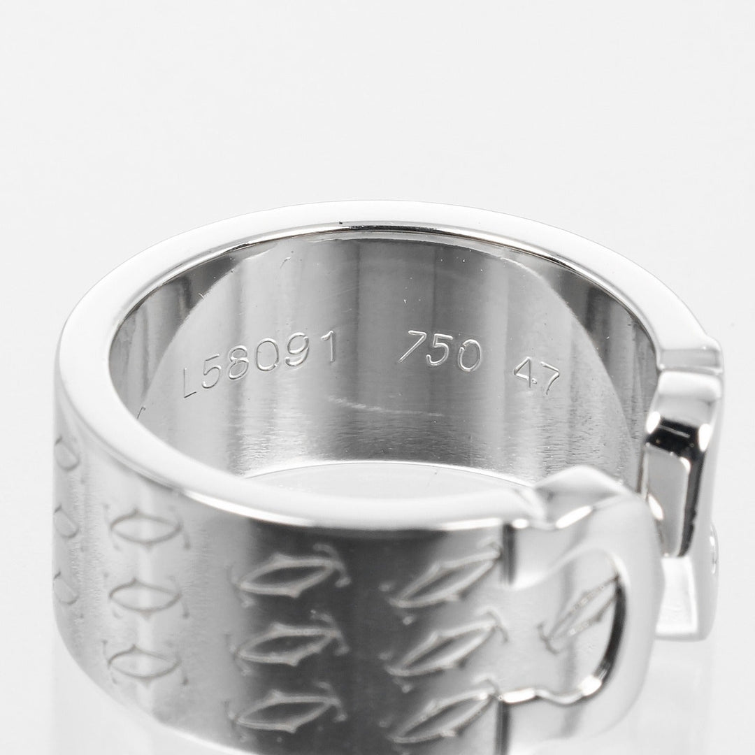 CARTIER Ring K18 white gold White gold Christmas 2000 2C Happy Birthday Women Used Authentic