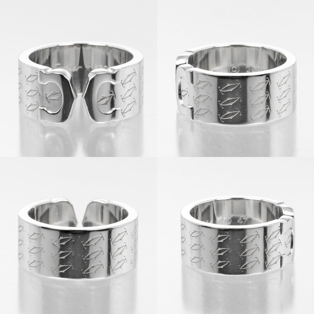 CARTIER Ring K18 white gold White gold Christmas 2000 2C Happy Birthday Women Used Authentic