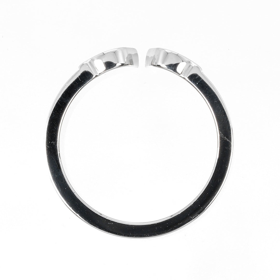 CARTIER Ring K18 white gold White gold Christmas 2000 2C Happy Birthday Women Used Authentic