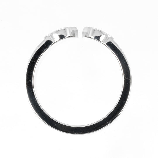 CARTIER Ring K18 white gold White gold Christmas 2000 2C Happy Birthday Women Used Authentic