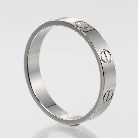 CARTIER Ring K18 white gold White gold mini love wedding Women 58 Used Authentic