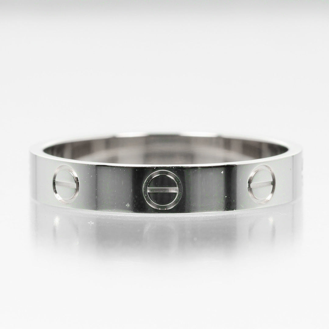 CARTIER Ring K18 white gold White gold mini love wedding Women 58 Used Authentic