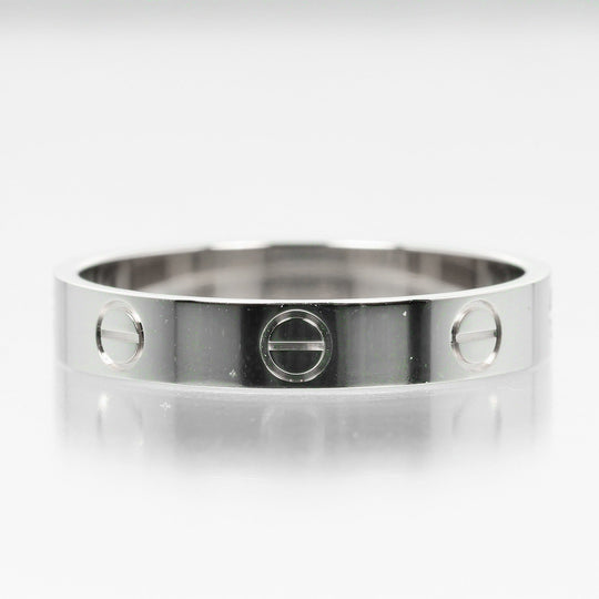 CARTIER Ring K18 white gold White gold mini love wedding Women 58 Used Authentic
