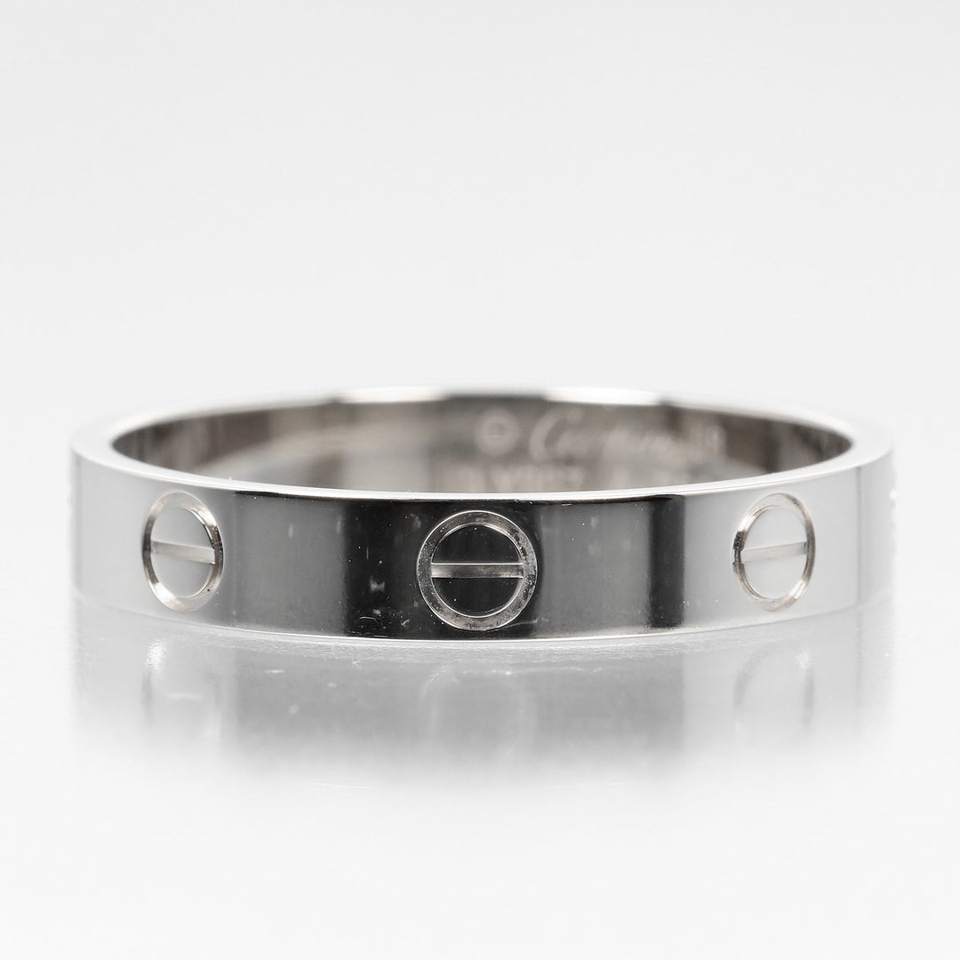 CARTIER Ring K18 white gold White gold mini love wedding Women 58 Used Authentic