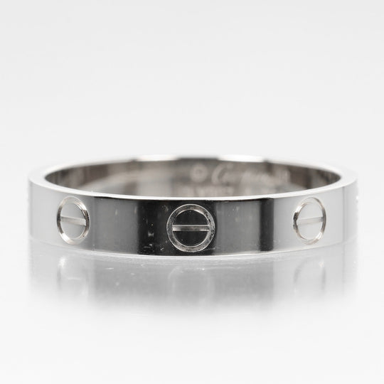 CARTIER Ring K18 white gold White gold mini love wedding Women 58 Used Authentic