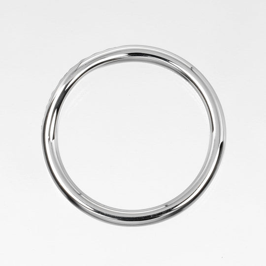TIFFANY&Co. Ring Pt950Platinum, 9P Diamond Silver Curved band Women Used Authentic