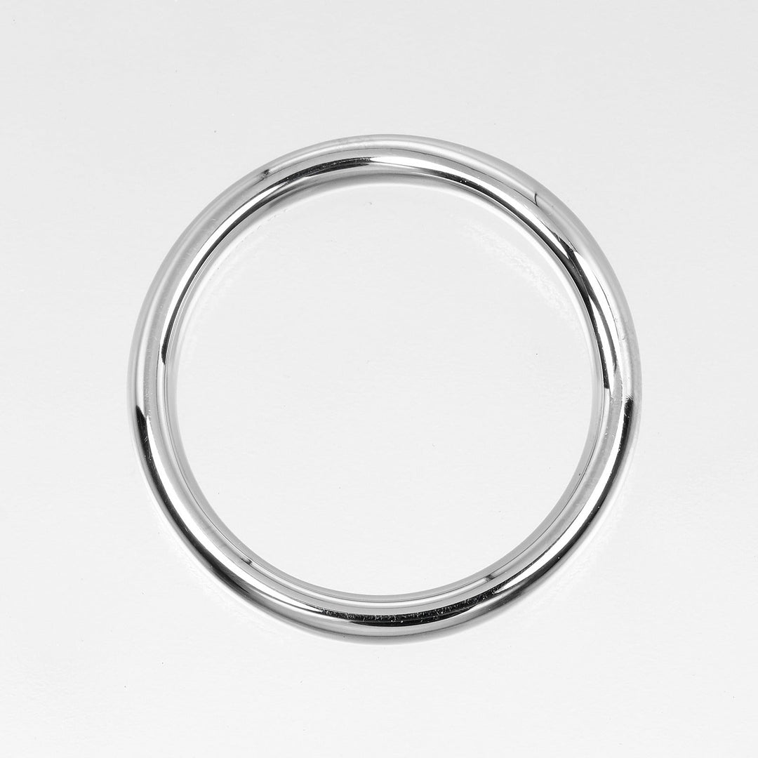 TIFFANY&Co. Ring Pt950Platinum Silver 0.1" model Curved band Women Used Authentic