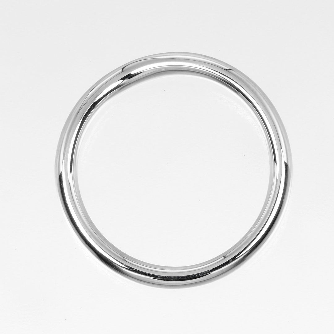 TIFFANY&Co. Ring Pt950Platinum Silver 0.1" model Curved band Women Used Authentic