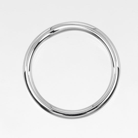 TIFFANY&Co. Ring Pt950Platinum Silver 0.1" model Curved band Women Used Authentic