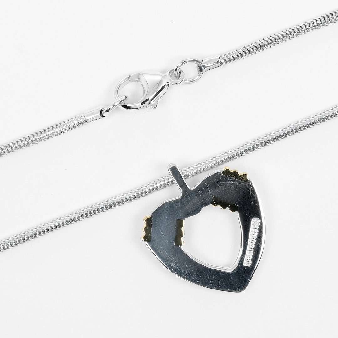 TIFFANY&Co. Necklace Silver925, K18 Gold Silver Snake Chain heart Women Used Authentic