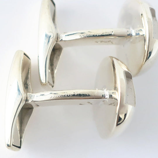 HERMES cuffs Silver925 Silver mens Used Authentic