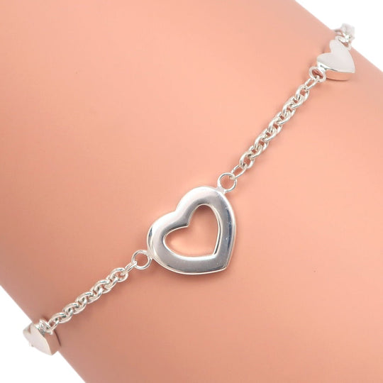 TIFFANY&Co. bracelet Silver925 Silver Heart link Women Used Authentic