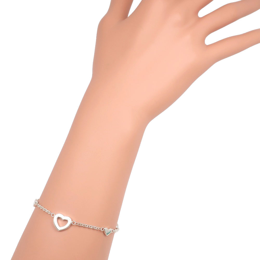 TIFFANY&Co. bracelet Silver925 Silver Heart link Women Used Authentic