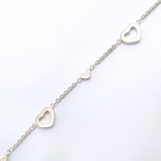 TIFFANY&Co. bracelet Silver925 Silver Heart link Women Used Authentic