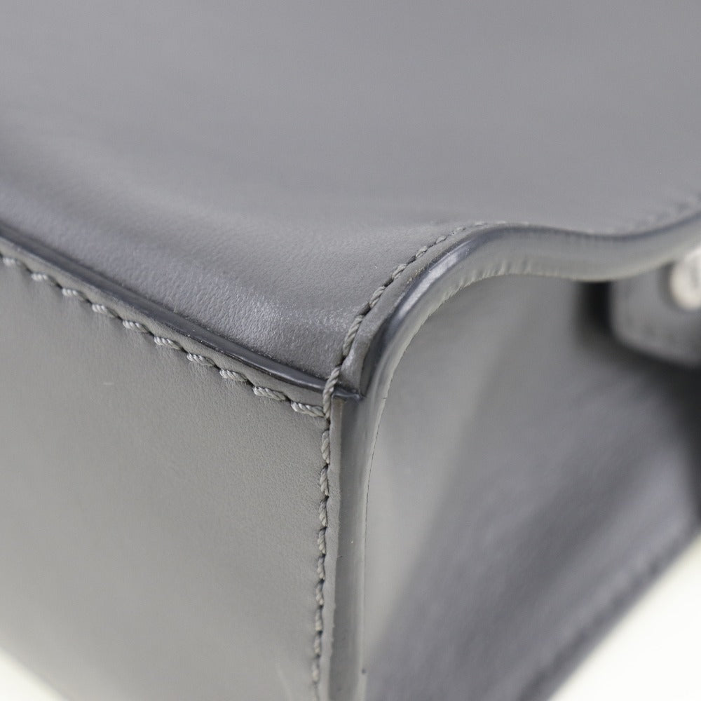 FENDI Handbag 7M0238O7B leather gray 2WAYShoulder mini messenger Women Used Authentic