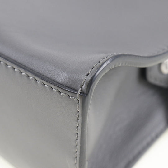 FENDI Handbag 7M0238O7B leather gray 2WAYShoulder mini messenger Women Used Authentic