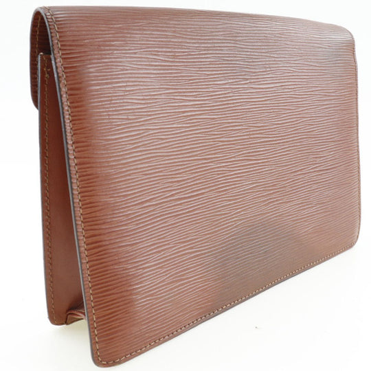 LOUIS VUITTON business bag Epi Leather Brown Serie Dragonne mens Used Authentic