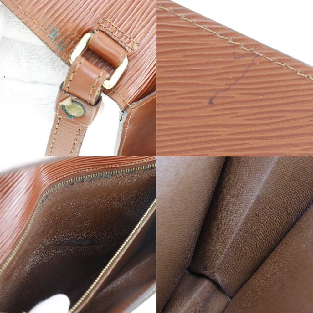 LOUIS VUITTON business bag Epi Leather Brown Serie Dragonne mens Used Authentic