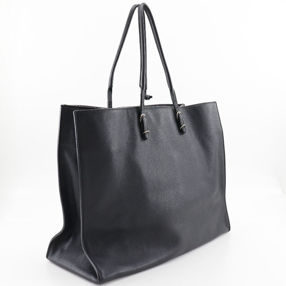 BALENCIAGA Tote Bag 387480 leather black Paper tote Women(Unisex) Used Authentic