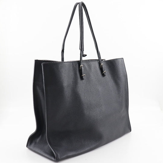 BALENCIAGA Tote Bag 387480 leather black Paper tote Women(Unisex) Used Authentic