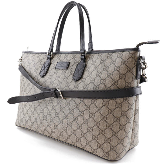GUCCI Tote Bag 410748 GG Supreme canvas, leather Brown 2WAYShoulder GG Supreme Women Used Authentic