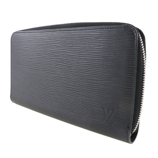 LOUIS VUITTON Long Wallet Purse M60632 Epi Leather black Zippy Organizer mens Used Authentic