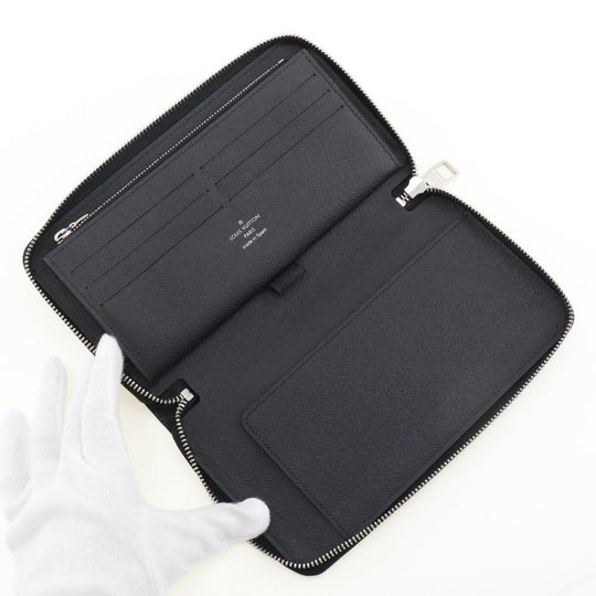 LOUIS VUITTON Long Wallet Purse M60632 Epi Leather black Zippy Organizer mens Used Authentic