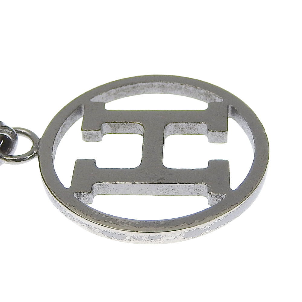 HERMES charm metallic Silver Back charm Amulet 4(Unisex) Used Authentic