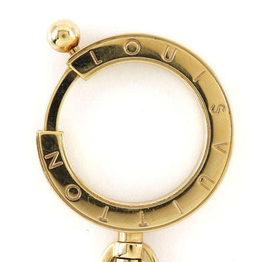 LOUIS VUITTON key ring M65997 Plated Gold gold Key ring Bag charm Portocre Swing unisex(Unisex) Used Authentic